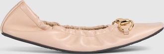 Gucci Womens Prima Ballerina, Pink, Leather