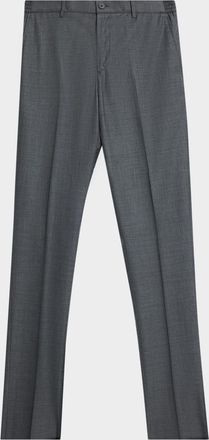 Stefano Ricci Mens Wool Straight Leg Flat-Front Pants