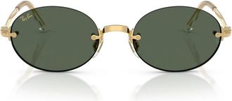 Ray-Ban Oval Metal Sunglasses - male - Ray-Ban - Sunglasses - Yellow - 54 MM - Accessories