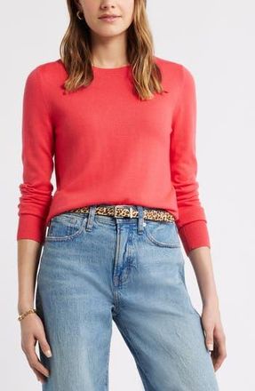 Caslon Merino Wool Blend Crewneck Sweater in Red Geranium at Nordstrom Rack, Size Xx-Small