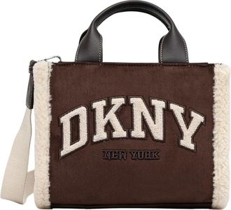 DKNY Dkny - Hadlee Small Logo Tote - Dames - Tassen - Bruin - Maat: ONE Size Zijde