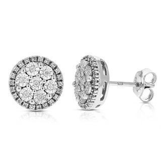 Vir Jewels 1/5 cttw Lab Grown Diamond Composite Earrings in Sterling Silver With Push Backs For Women