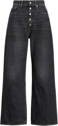 Polo Ralph Lauren Wide Leg High Waist Jeans - Dames - Loose Fit Jeans - Grijs - W31 - Katoen - Jeans