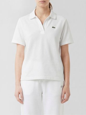Lacoste Polo in misto cotone con logo Lacoste
