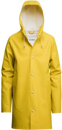 Stutterheim Saffraan Regenjas Stockholm Stijl - Heren - Parka Jassen - Geel - S - Katoen - Jassen