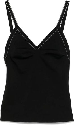 Carven Top con cuciture a contrasto - Nero