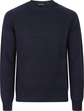 Tagliatore Jersey de cuello redondo Nobhil de cachemira - Knitwear - Hombre - Azul - 2XL