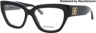 Balenciaga Ladies Black Rectangular Eyeglass Frames BB0326O00153R