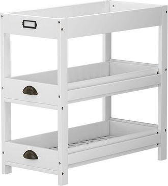 Vicco Estantería de almacenamiento Legum, Blanco, 33 x 66 cm con 3 estantes Vicco