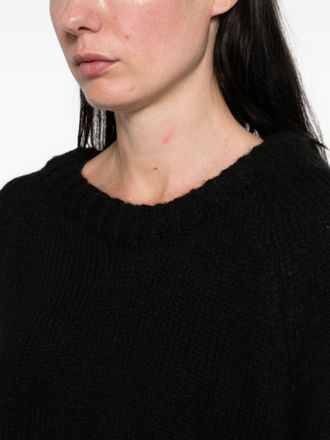 Susanne Bommer Ribbed Wool Crewneck Sweater - Black