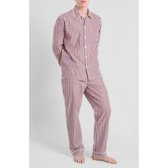 Sleepy Jones Henry Pajama Set in Americana Stripe at Nordstrom, Size X-Large