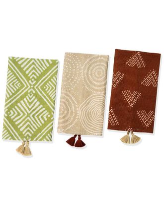 Tiramisu Earthy Bohemian Geometric Kitchen Towel Set