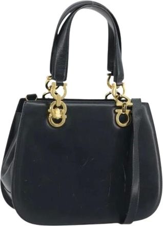 Ferragamo Pre-owned Handbags, female, Blue, Size: ONE SIZE Pre-owned Hand Bag