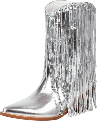 Generic Stylish Women Ankle Boots with Elegant Tassel Pointed Toe Design and Stable Thick Heel for Ultimate Comfort Effortless Slip On Wear Perfect Autumn Win