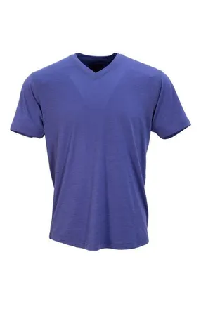 Lords of Harlech Victor Extra Fine Merino Wool V-neck Shirt in Skipper at Nordstrom, Size Xx-Large