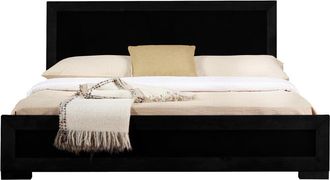 Camden Isle Trent Wooden Platform Bed in Black, Queen/ Black