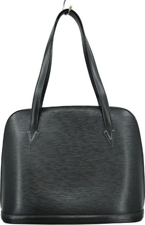 Louis Vuitton Lussac Handbag Epi Leather Black Leather Handbag (Pre-Owned)