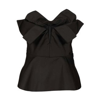 Alexander McQueen Strapless Corset Top - female - Alexander McQueen - Sleeveless Tops - Black - M - Tops