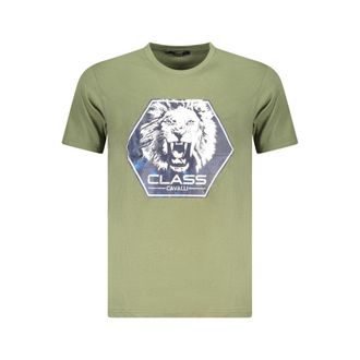 Cavalli Verde Katoenen Heren T-Shirt