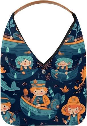 Generic Underwater World Animals Reusable Lightweight Grocery Bags - Foldable Into Compact Pouch, Washable & Sturdy, Multipurpose for Shopping and Travel