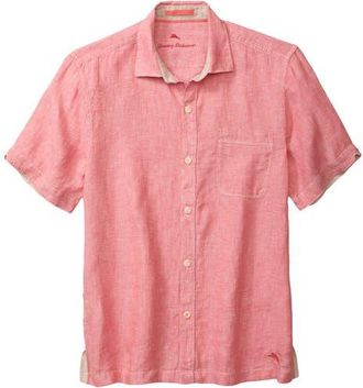 Tommy Bahama Paradise Breezer Linen Shirt in Red Sunset at Nordstrom, Size Xxx-Large