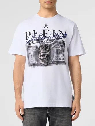 Philipp Plein T-shirt in cotone con stampa teschio impreziosita da strass