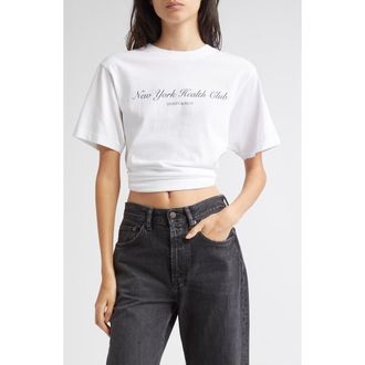 Sporty & Rich NY Health Club Cotton Graphic T-Shirt in White at Nordstrom, Size X-Large