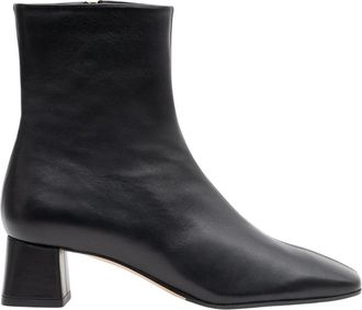 Parall&egrave;le Batan Enkellaarzen - Dames - Laarzen met Hak - Zwart - 36 EU - Leer - Schoenen