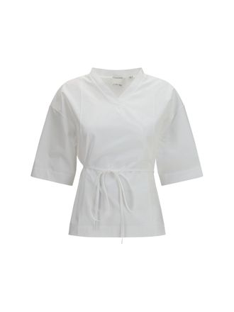 Calvin Klein Womens Shirt Lynn Off White Cotton