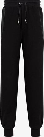 Roberto Cavalli Black Cotton Sweatpants with Tiger Tooth, Size Medium