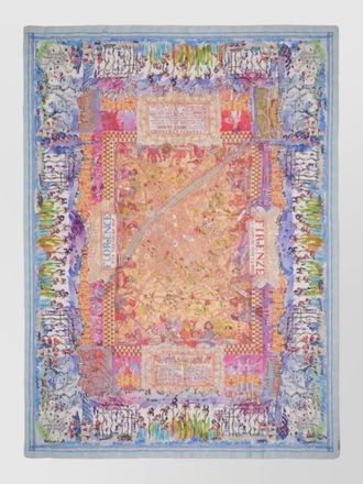 Faliero Sarti florence city map silk blend stole