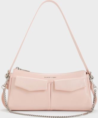 Charles & Keith Rachel Front-Pocket Chain Shoulder Bag
