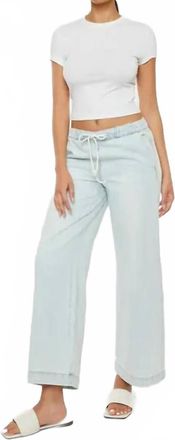 Kancan Wide Leg Crop Jeans In Light