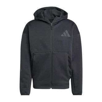 adidas Z.n.e. Trainingsjack met Capuchon en Volledige Rits - Heren - Sportshirts - Zwart - XL - Katoen - Fitness
