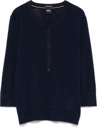 BOSS Maglione in lana - Blu