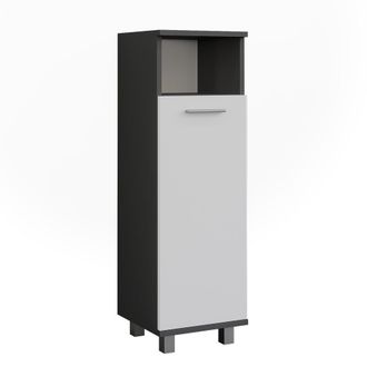 Vicco Mueble Midi Ilias, Antracita/blanco, 30.2 X 95 Cm Con Puerta