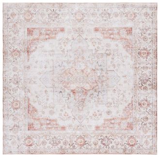 Safavieh Alfombra poli&eacute;ster gris claro/&oacute;xido 183 x 183 cm