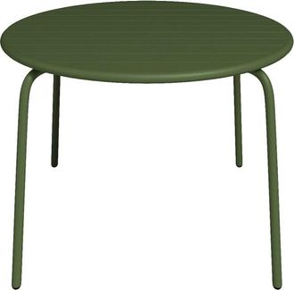 VENTE-UNIQUE.COM Mesa jard&iacute;n acero caqui, verde