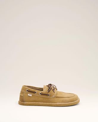 Ami Beige cow leather boat shoes Beige - 37 - Unisex