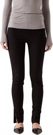 Sophie Rue Side Slit Ponti Leggings In Black