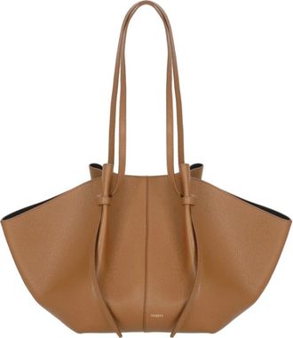 Yuzefi Tassen, Dames, Beige, ONE Size, Leer, Mochi Shopper