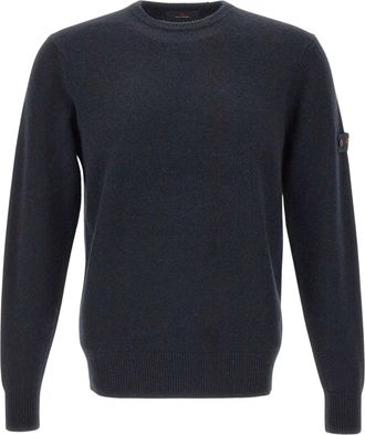Peuterey Classic Crew Neck Sweater With Logo Patch Detail