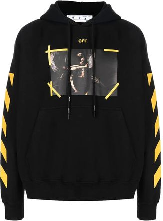 Off-white Felpa con cappuccio Diagonal Arrow Caravaggio Narcist Skate Black - Nero