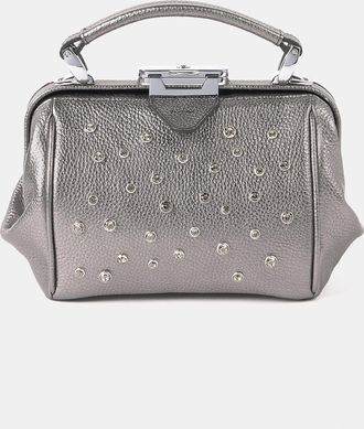 The Cambridge Satchel Company The Mini Sophie - Gunmetal Grain with Swarovski Crystals