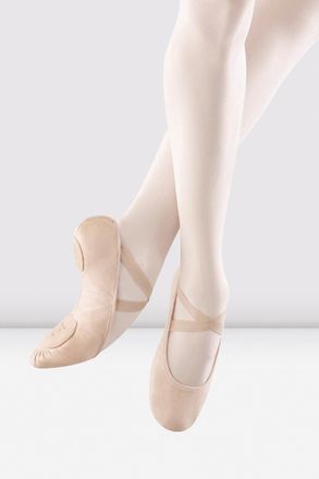 Bloch BLOCH Ladies Pro Arch Canvas Ballet Shoes, Pink Canvas