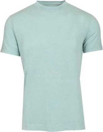 Fedeli Extreme Linen Flex T-shirt met korte mouwen - Heren - T-shirts - Blauw - L - Linnen - Tops