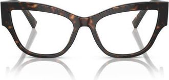 Dolce & Gabbana 55mm Cat Eye Optical Glasses in Havana at Nordstrom