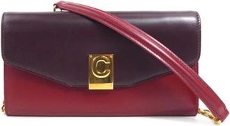 Celine Pre-owned Cross Body Bags, female, Red, Size: ONE SIZE Pre-owned Leather wallets