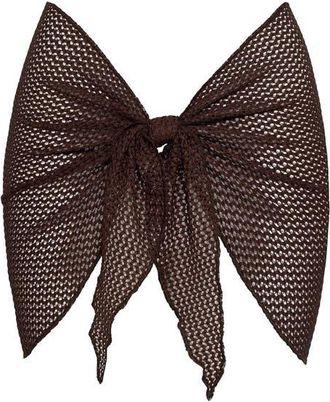 Montce Swim Espresso Sheer Cover-Up Sarong in Espresso Crochet at Nordstrom, Size X-Small