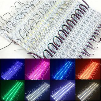 Trade Shop Trade Shop Traesio - Trade Shop - M&oacute;dulo 20 Piezas 3 Led Smd 5050 5630 Fred Caldo Blu Rosso Verde Rgb Ip65 - Smd 5050